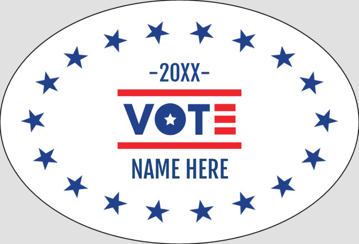 Picture of Political Stickers 9 - Oval 2" x 3"