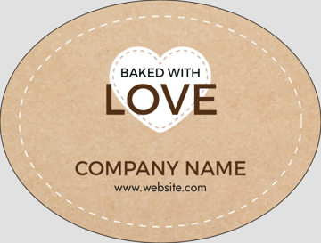 Picture of Food & Beverage Sticker 6 - Oval 3" x 4"