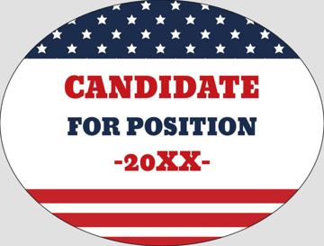 Picture of Political Stickers 2 - Oval 3" x 4"