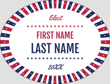 Picture of Political Stickers 3 - Oval 3" x 4"